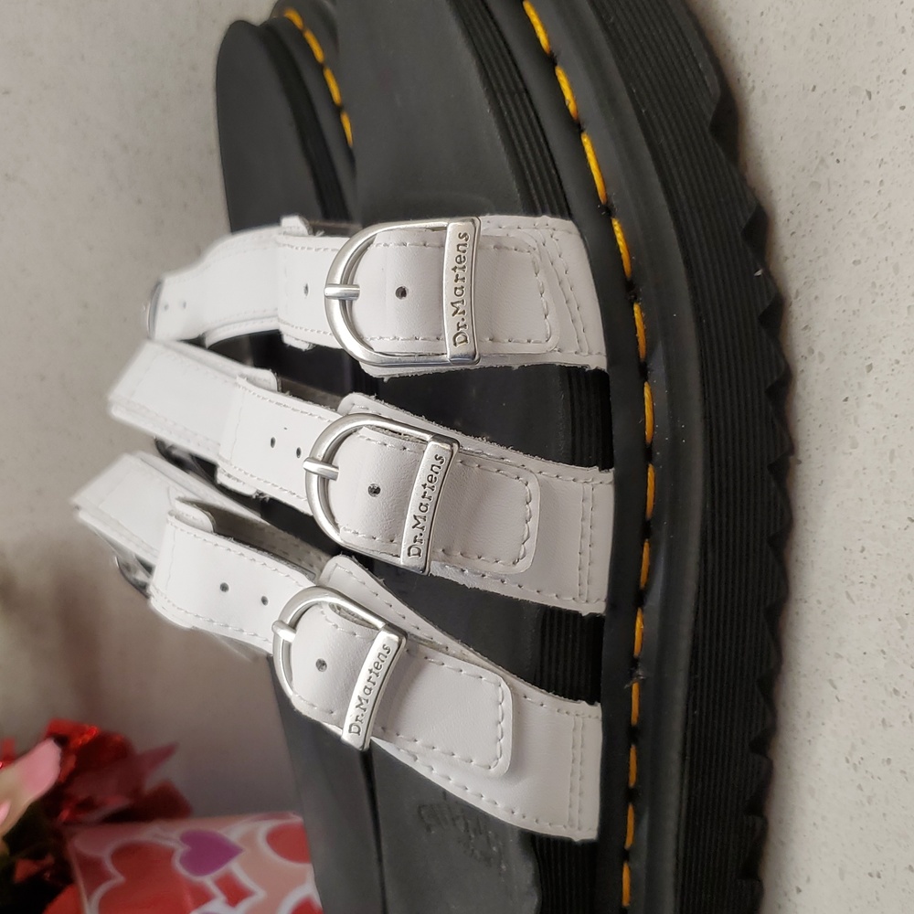 Dr. Martens White Strappy Sandals - Picture 6 of 11